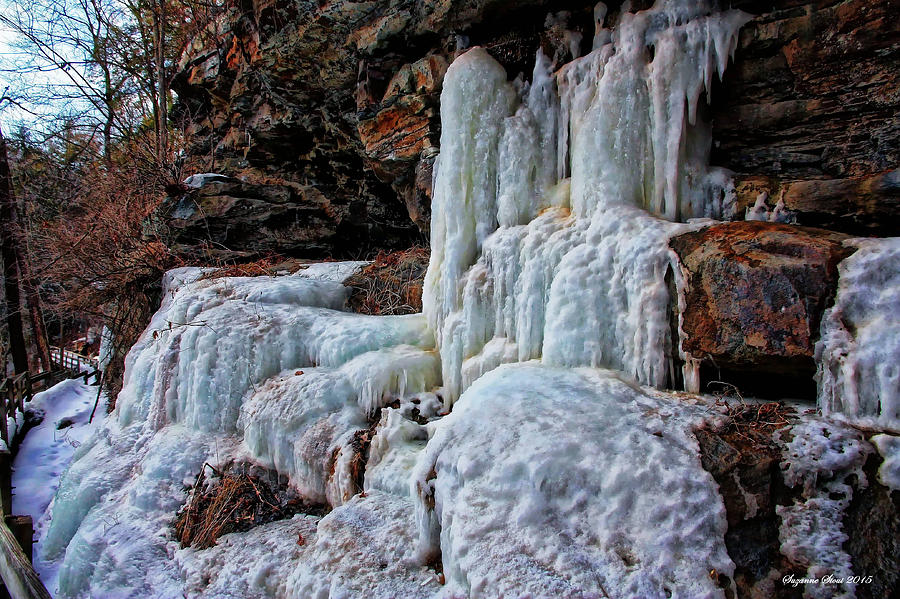Frozen Waterfall Photograph by Suzanne Stout