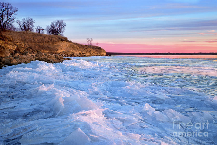 Kansas Photograph - Frozen Waves by Jill Van Doren Rolo
