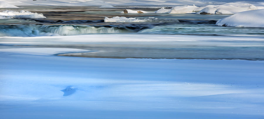 Winter Photograph - Frozen Winter River by Bill Wakeley