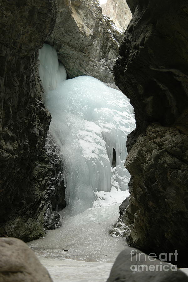 Frozen Zapata Falls Photograph by Jeff Swan