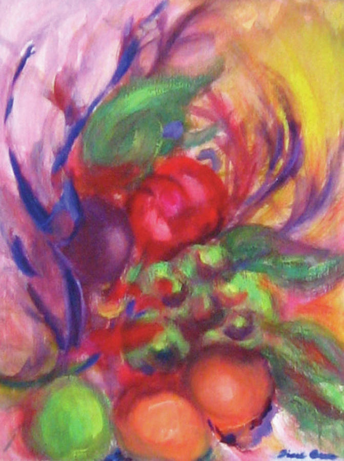 Fruit Painting - Fruit And Flowers by Diane Quee