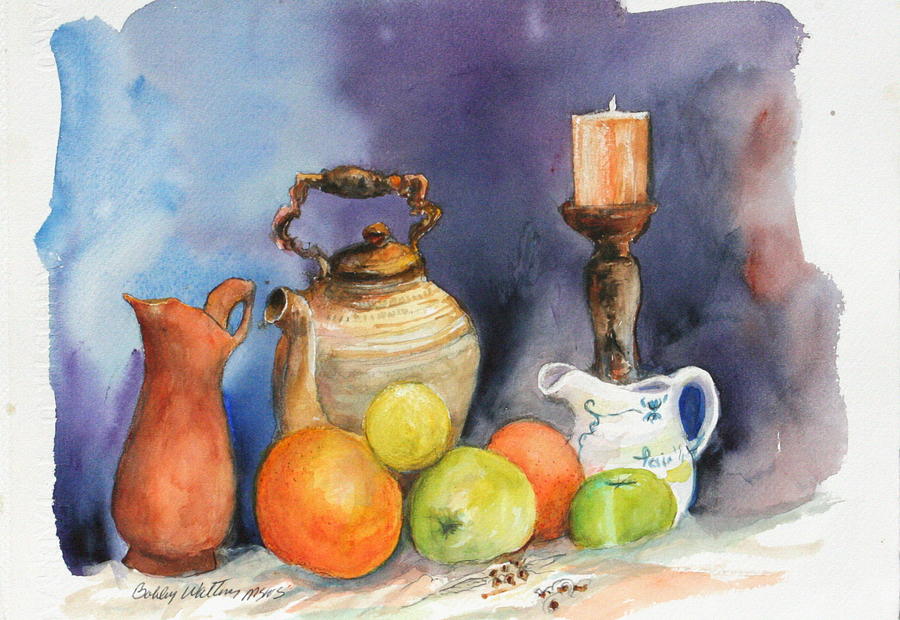 Fruit And  Pitchers Painting by Bobby Walters