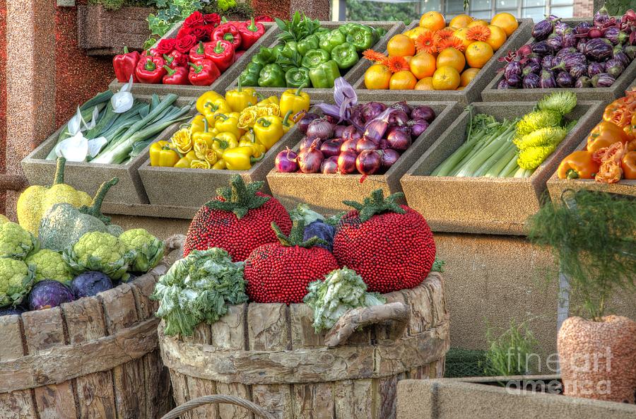 Vegetable Photograph - Fruit and Veggie Display by Mathias 