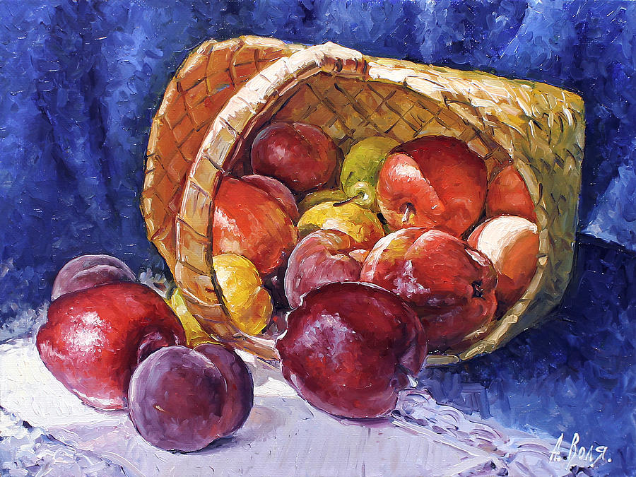 Fruit Basket Painting by Alexander Volya Pixels