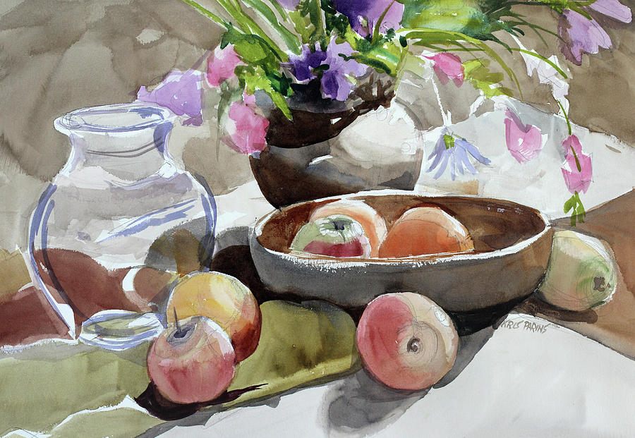 Fruit Bowl Painting by Kris Parins