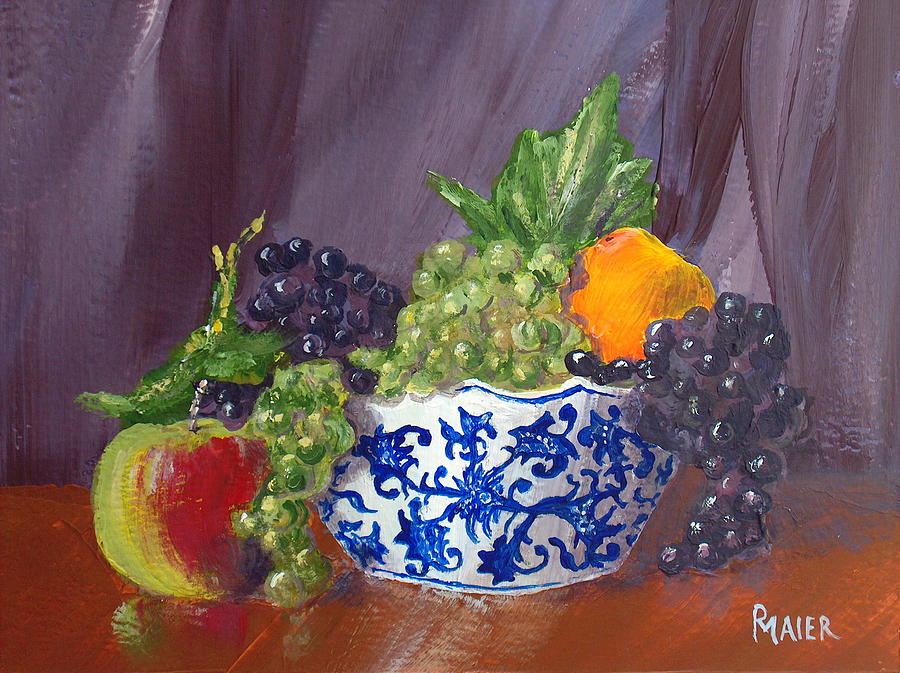 Fruit Bowl Painting by Pete Maier