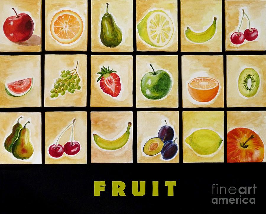 Grape Painting - Fruit by Christine Huwer