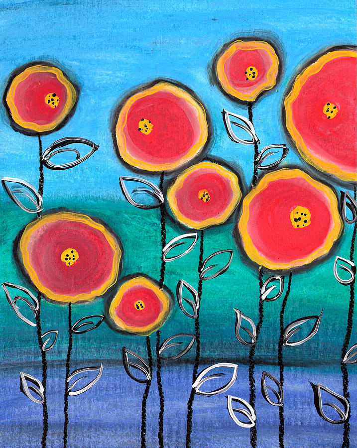 Fruit Flower Painting by Abril Andrade
