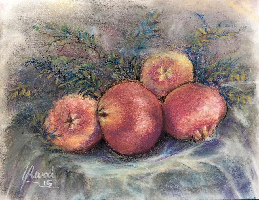 Pomegranate  Painting by Laila Awad Jamaleldin