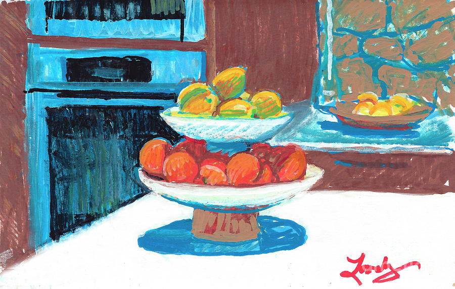 Fruit in the Kitchen Painting by Candace Lovely