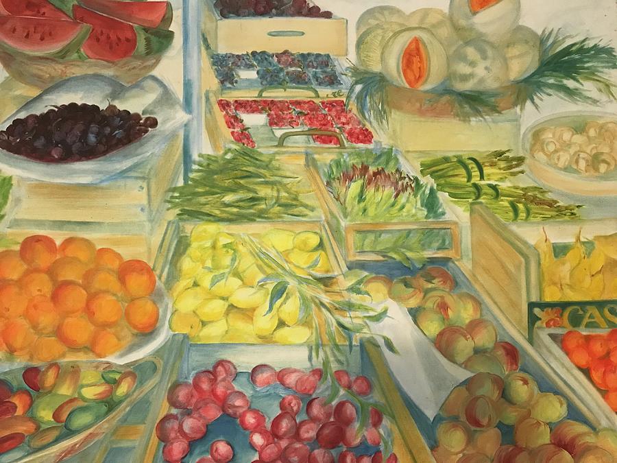 Fruit market Painting by Tia Whiteaker - Fine Art America