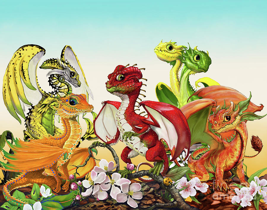 Fruit Medley Dragons Digital Art by Stanley Morrison