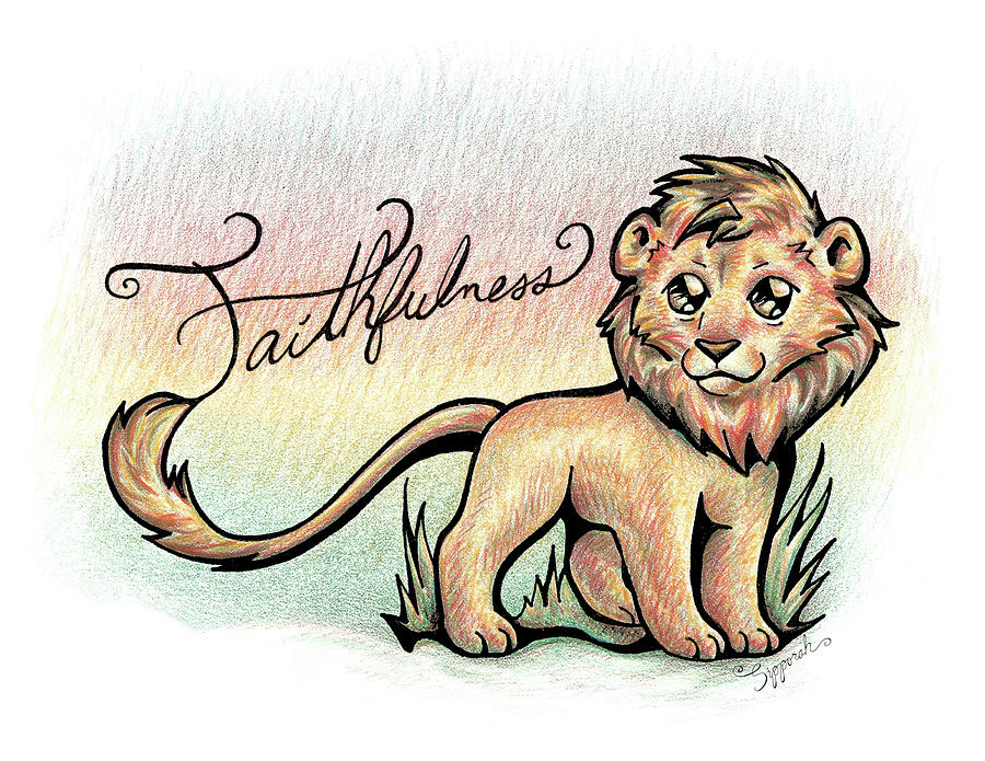 Inspirational Animal LION Drawing by Sipporah Art and Illustration - Pixels