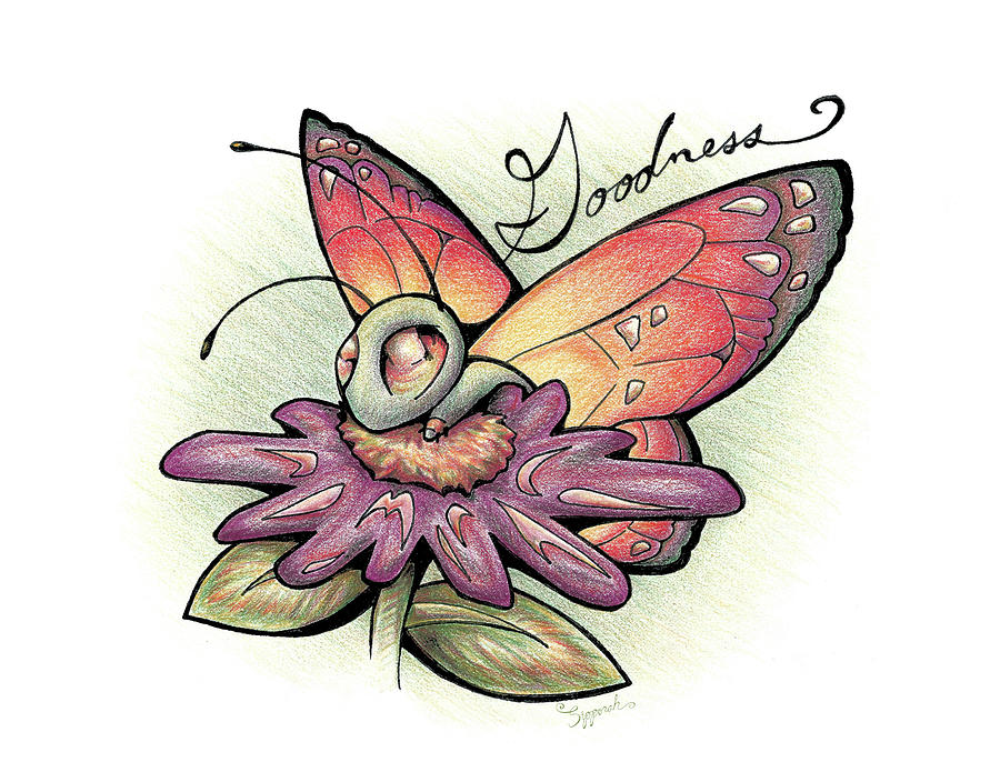 Inspirational Animal BUTTERFLY Drawing by Sipporah Art and Illustration