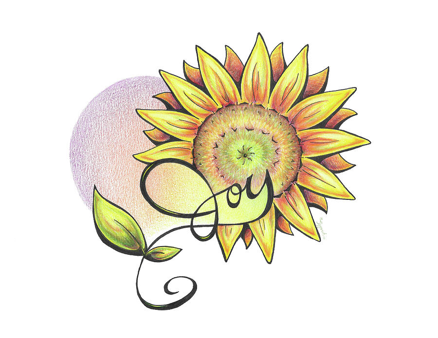 Inspirational Flower SUNFLOWER Drawing by Sipporah Art and Illustration