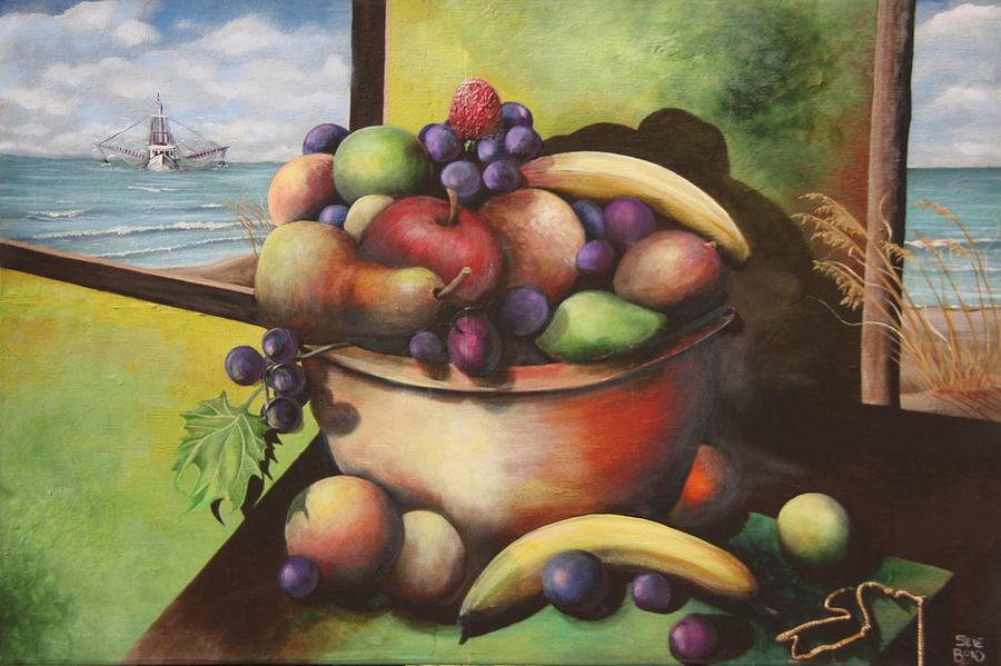Fruit On The Beach Painting by Virginia Bond