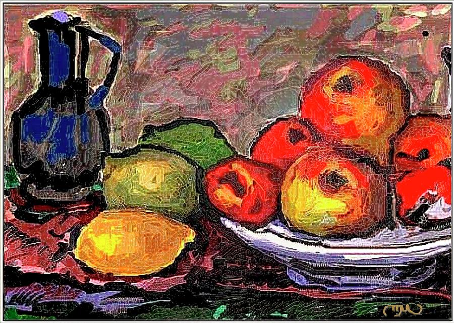 Impressionism Painting - Fruit by Pemaro