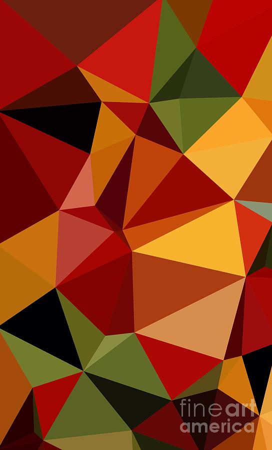 Fruit salad abstract triangle mosaic  Digital Art by Heidi De Leeuw