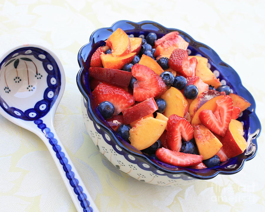 Fruit Salad with Spoon Photograph by Carol Groenen