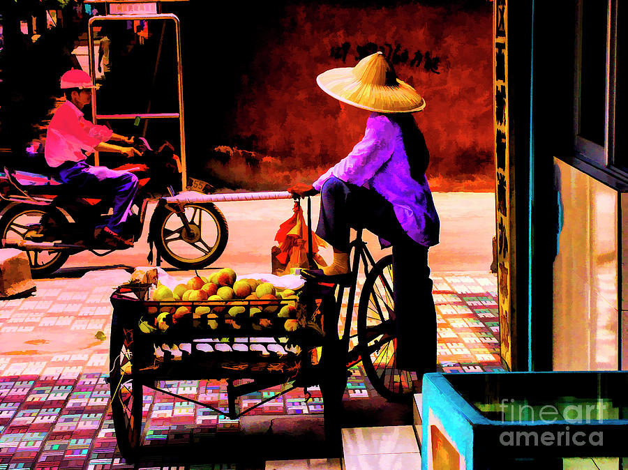 Fruit Seller in China Photograph by Rick Bragan