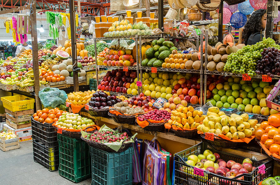 Fruit Photograph - Fruit stall in a Guanajuato market, by Rob Huntley