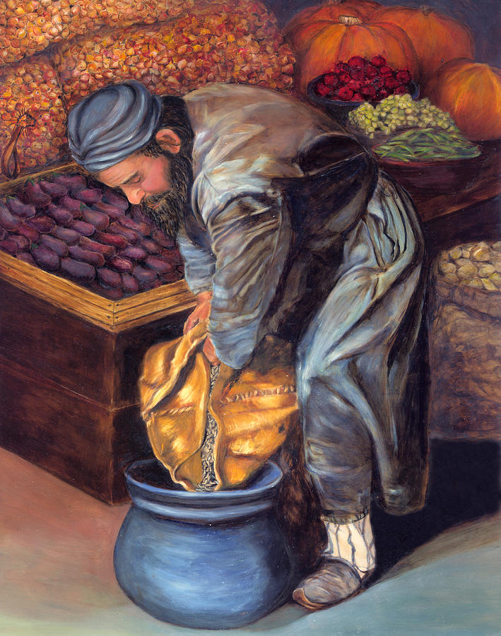 Fruit Vendor Painting by Portraits By NC