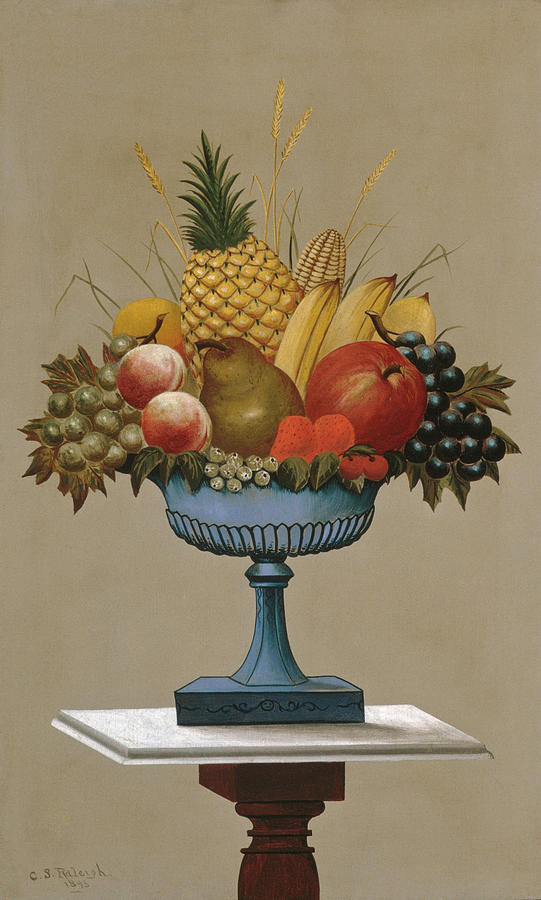 Fruit with Blue-footed Bowl Painting by Charles Sidney Raleigh