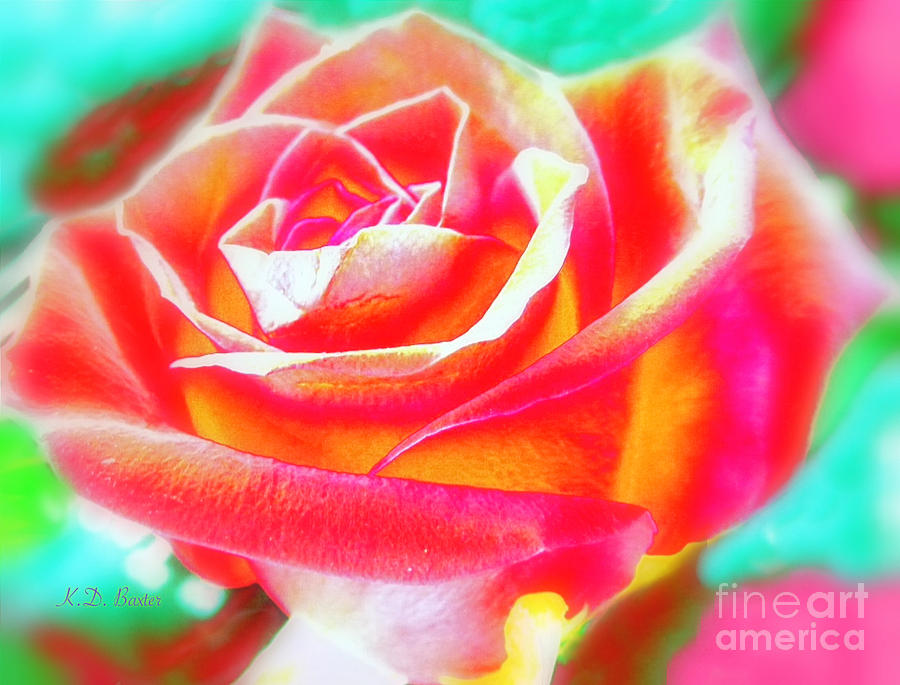Fruitalicious--A Rose Good Enough to Eat Painting by Kimberlee Baxter