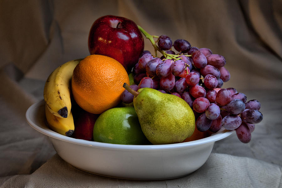 Fruitbowl Photograph by CA  Johnson