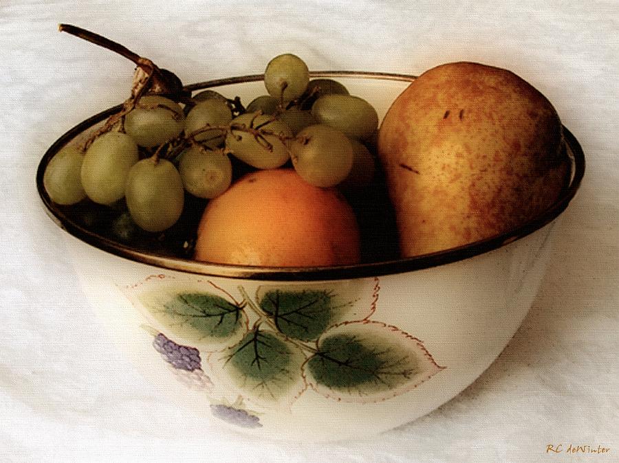 Grape Painting - Fruitbowl Retro by RC DeWinter