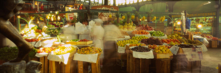 Fruit Photograph - Fruits And Vegetables Stall In A by Panoramic Images