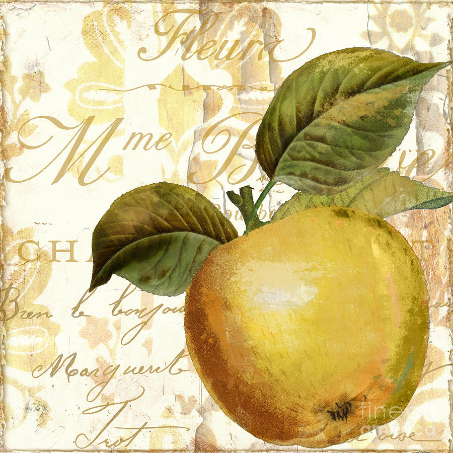 Golden Apple Painting - Fruits DOr Golden Apple by Mindy Sommers