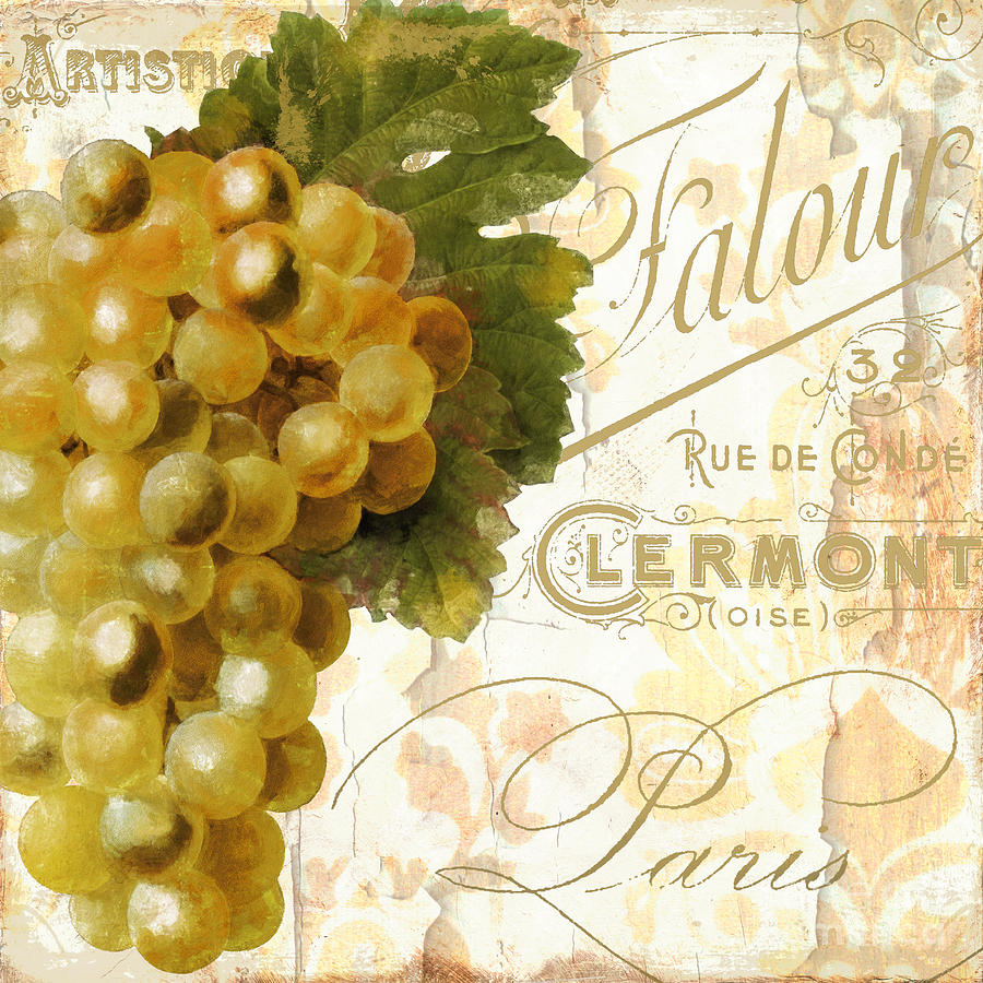 Fruits dOr Golden Grapes Painting by Mindy Sommers