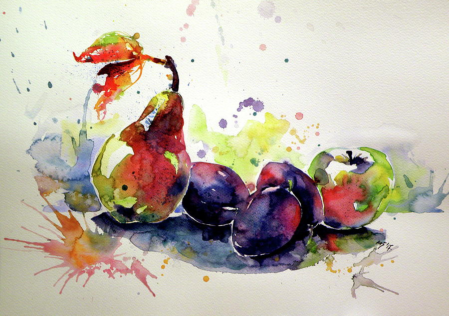 Fruits Painting by Kovacs Anna Brigitta