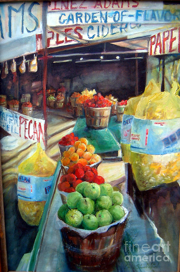 Fruitstand Rhythms Painting by Linda Shackelford