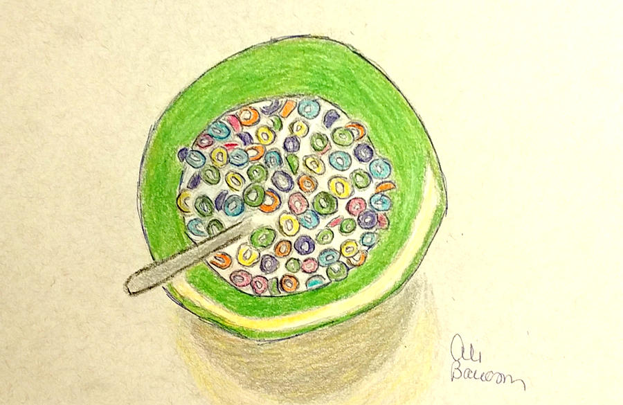 Fruity Bowl Drawing by Ali Baucom