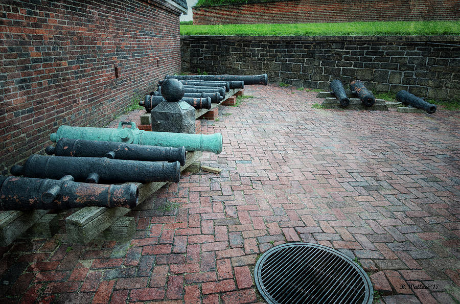 Ft McHenry Reserve Cannons Mixed Media by Brian Wallace