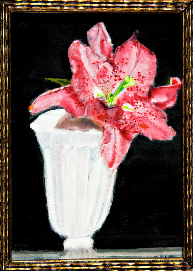 Fuchsia Flower Painting by David Martin