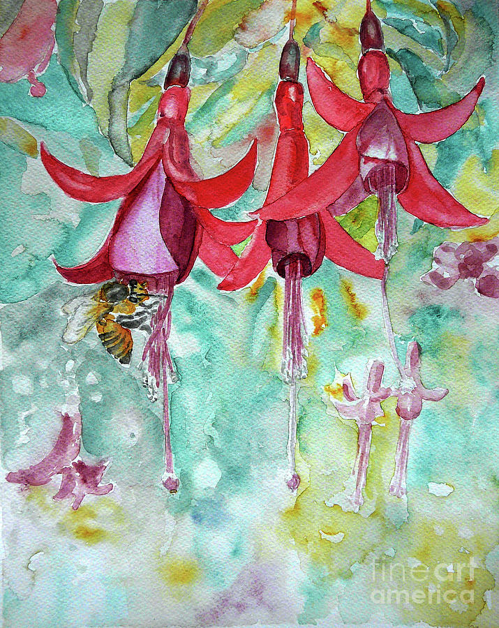  Fuchsia Painting by Jasna Dragun
