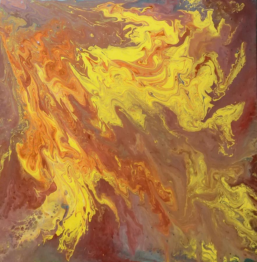 Fuego En El Cielo Painting By Lynn Hudson - Fine Art America