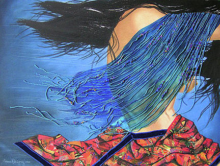 Woman Mixed Media - Fugitive Portrait Of Mother Earth by Carmen R Sonnes Woman Mixed Media - Fugitive Portrait Of Mother Earth by Carmen R Sonnes