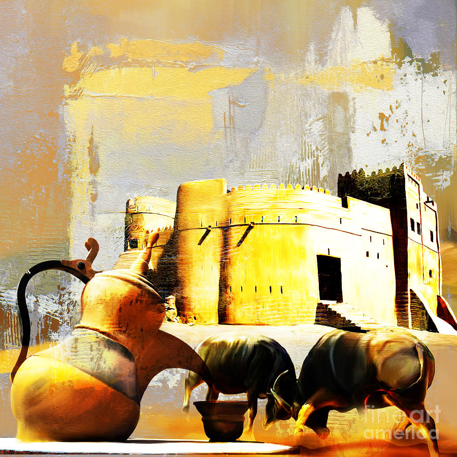Fujairah Historic Fort Painting by Gull G