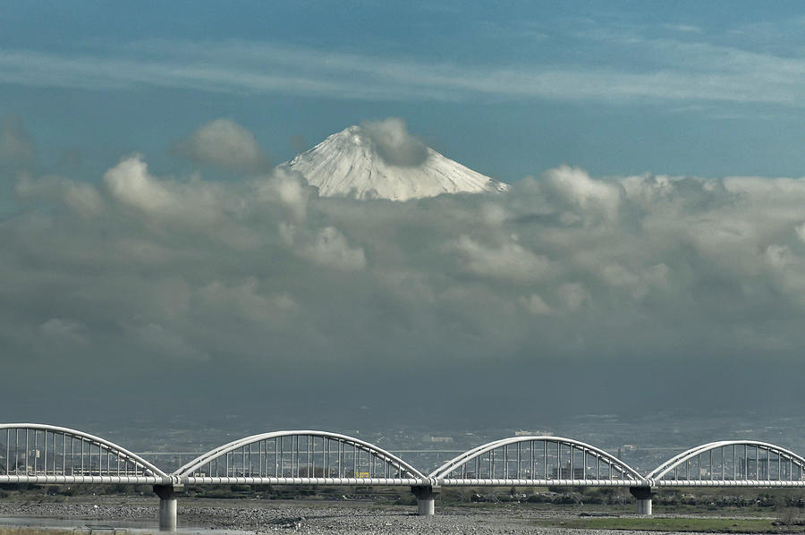 Fuji from the Shinkansen Photograph by Alan Toepfer