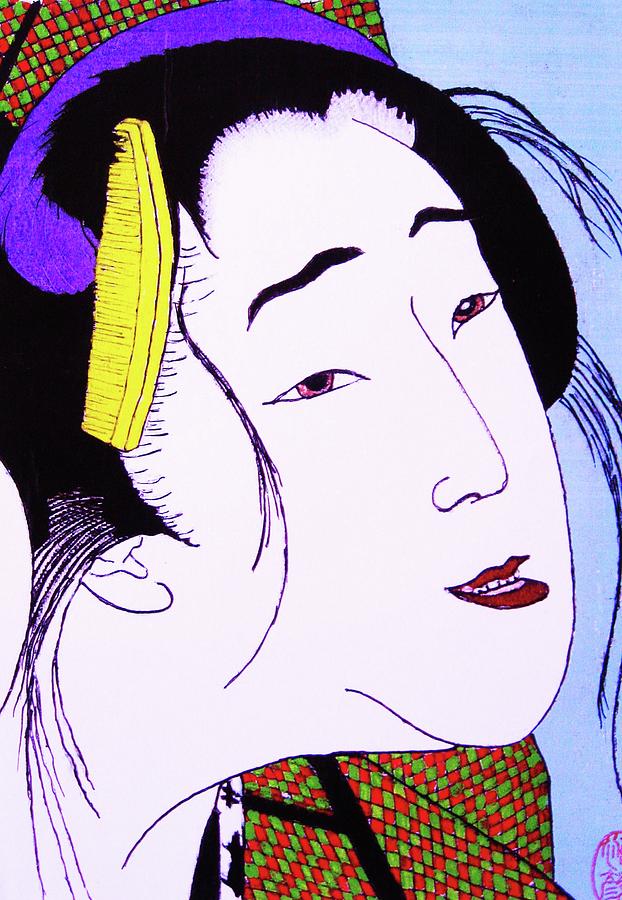 Fukona geisha Painting by Thea Recuerdo