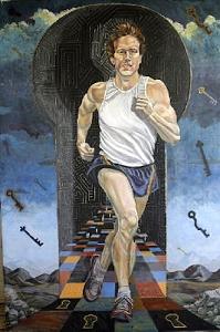 Man Running Painting - Fulfillment by Cindy Pharis Man Running Painting - Fulfillment by Cindy Pharis
