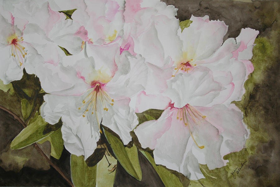 Flowers Painting - Full Bloom by Jean Blackmer Flowers Painting - Full Bloom by Jean Blackmer