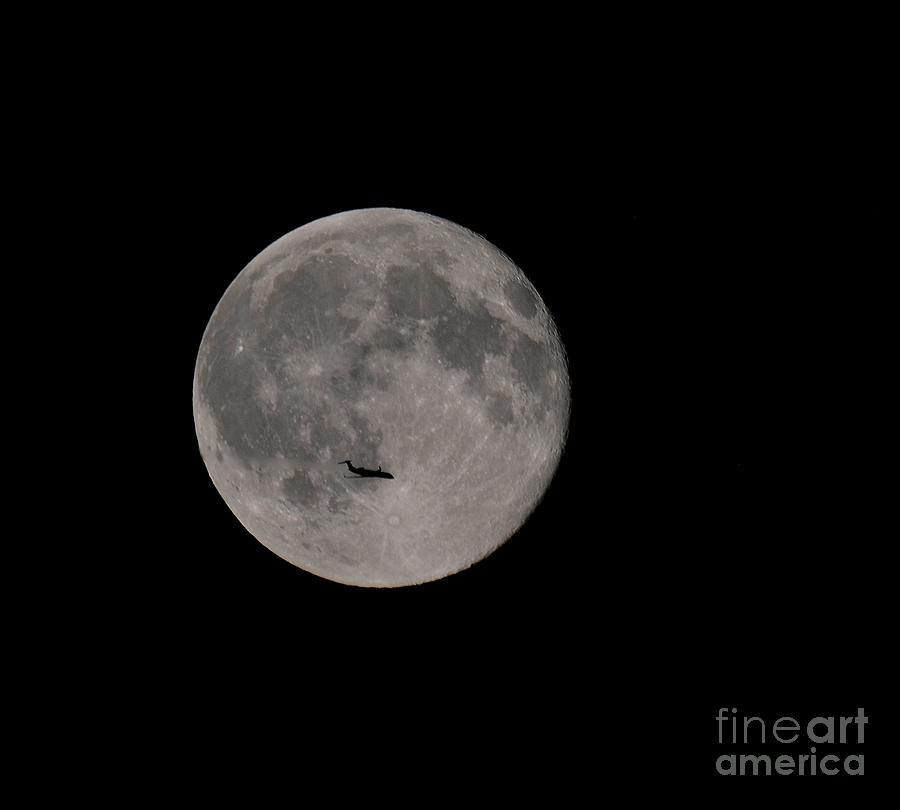 Space Photograph - Full Blue Moon by Lisa  Telquist