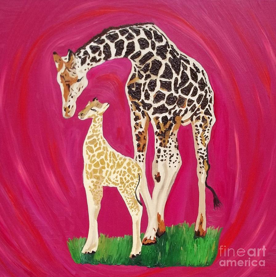 Giraffe Painting - Full Circle by Amy Pugh