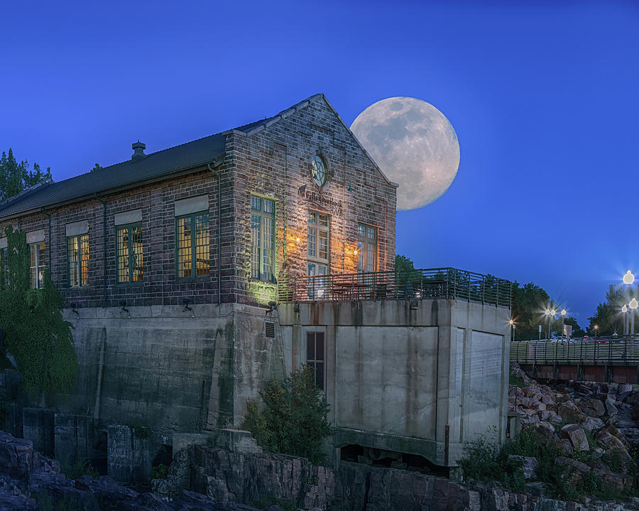 Full Moon at Falls Overlook Photograph by Susan Rissi Tregoning