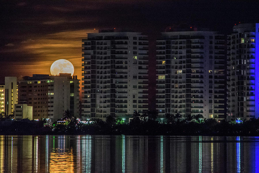 Full moon Cancun Photograph by Maricela Castellanos Fine Art America